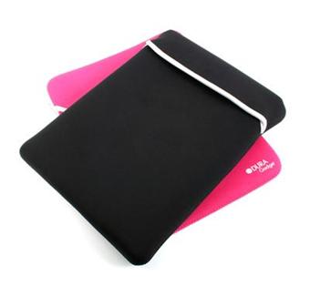 Emartbuy Pochette Néoprène Noir/rose Pour Tablette 10-11" - Housse Résistante à L'eau Avec Zip - Compatible Avec Nombreux Modèles (liste Fournie)
